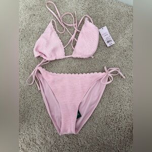 Pastel Pink Crochet Bikini Set - NWT